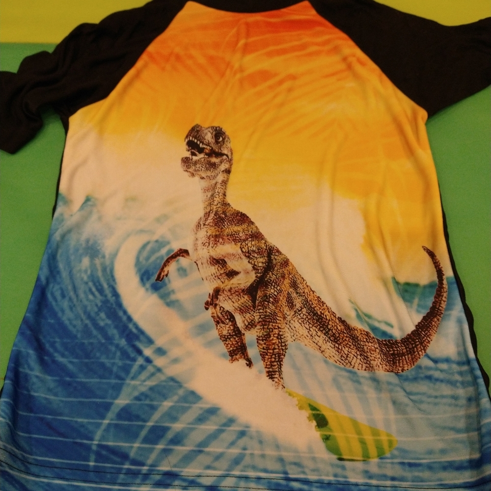 4$ add on 12m dinosaur rash guard